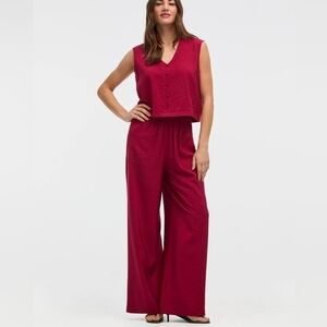 NWT Reitmans Cherry Wine Wide-Leg Pants